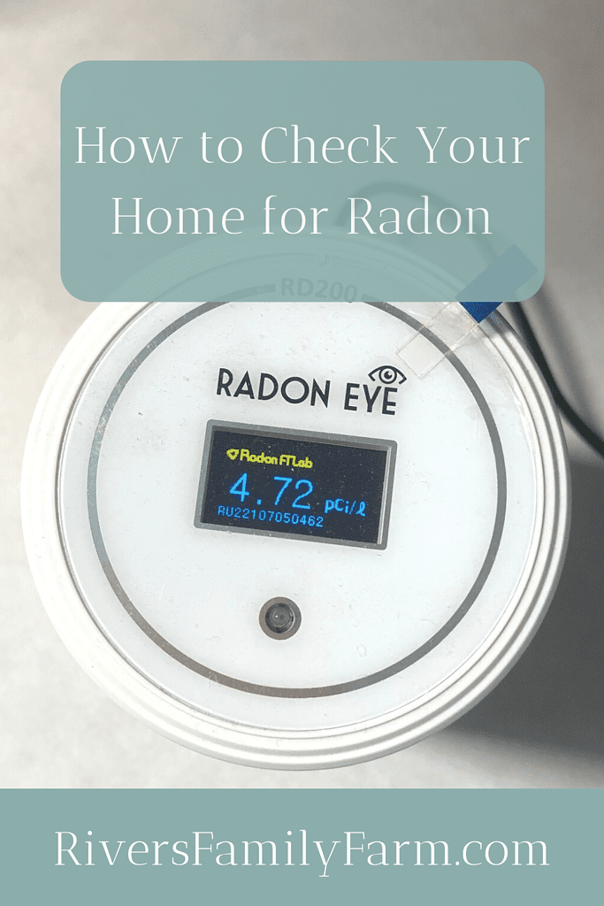 Radon meter with the title How to Check Your Home for Radon.