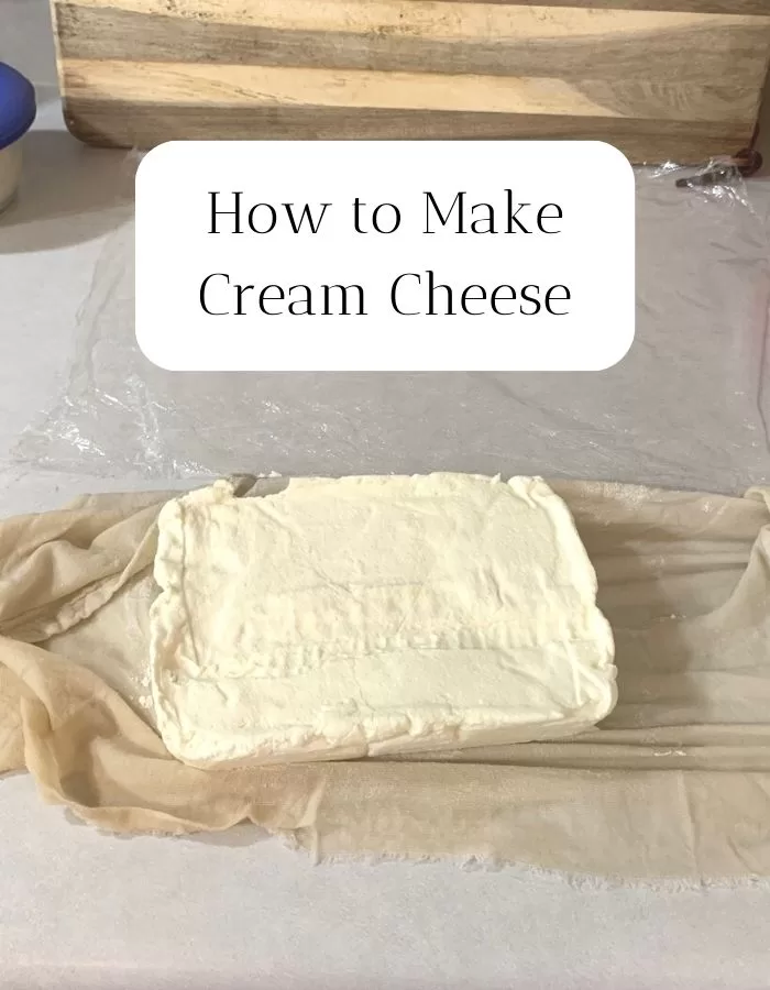 A block of cream cheese with the title "How to Make Cream Cheese."