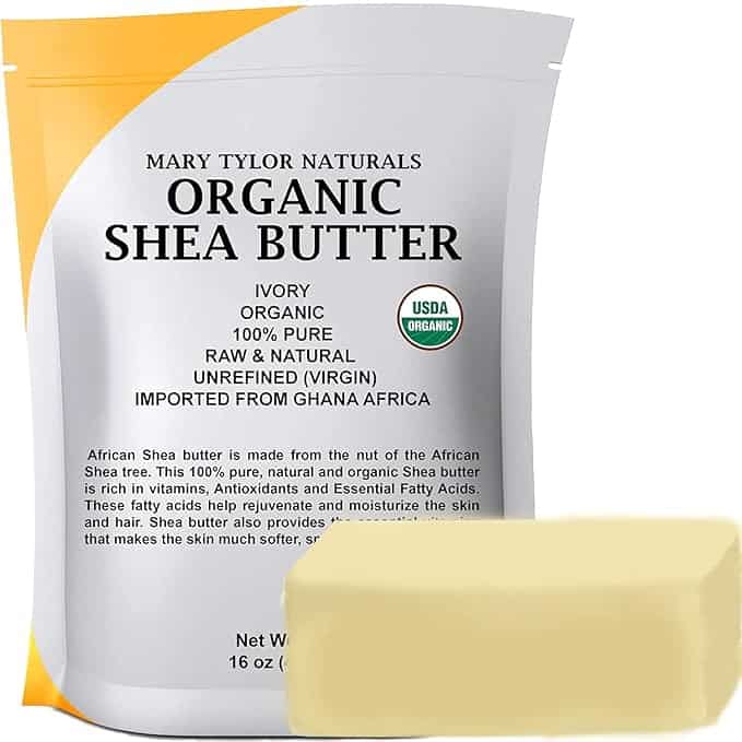 Package of organic shea butter.